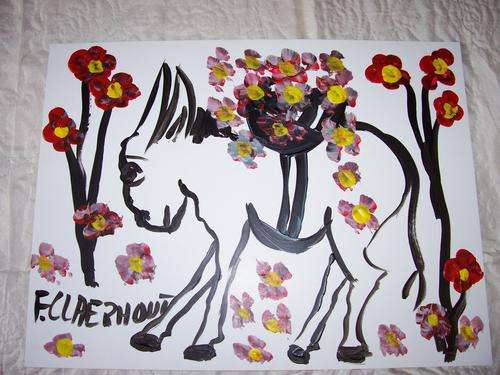 A3 Acrylic donkey on board Claerhout weekend special