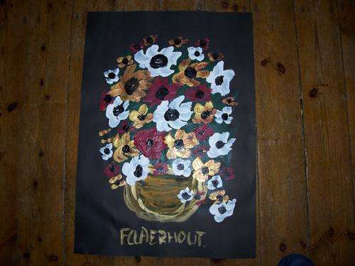 A2 Black paper Claerhout florals Bouquet weekend special