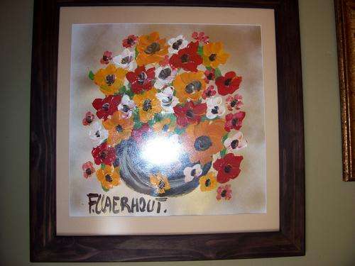 Framed Florals by Frans Claerhout Weekend special 50x50cm