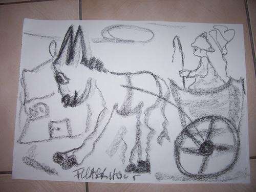 A  Classic Claerhout original in memory of his death Praise the Lord.A3 Donkey Weekend Auction