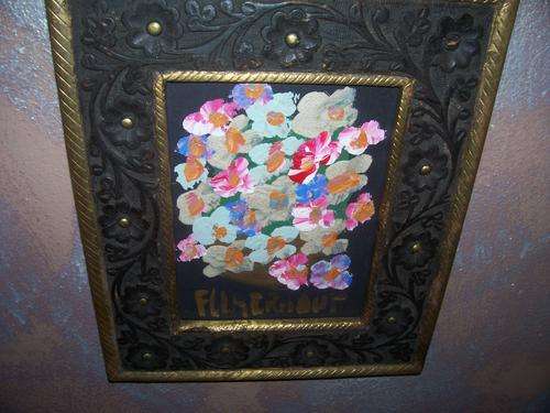 A stunning Claerhout original in acrylic 20x14cm  Framed in great heavy frame Wed auction