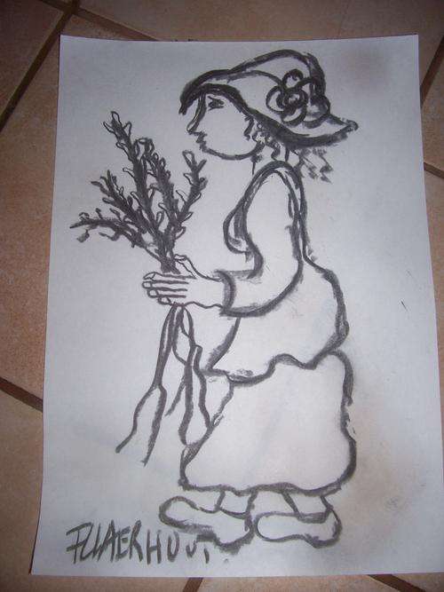 An A3 Charcoal!!!! Great Lady by the great late F Claerhout