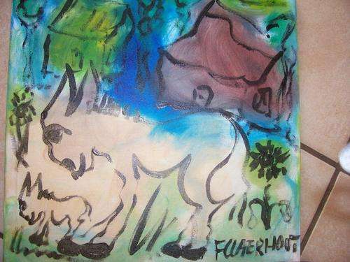 A stunner!!!!!!!!! This Claerhout original oil wash on canvas 40x40cm