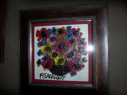 30x30cm Rfamed Floral painting by Frans Claerhout A MUST HAVE Friday auction