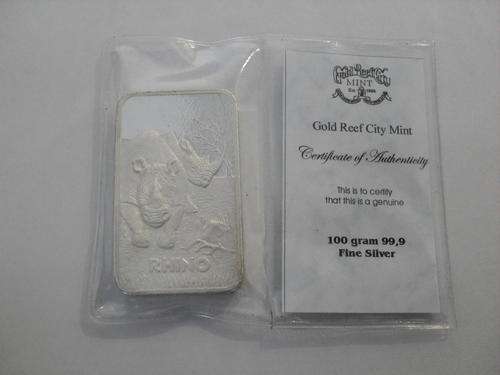 ONE HUNDRED GRAM FINE SILVER BAR