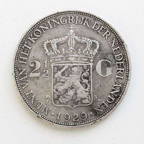 1929 Netherlands 2 -1/2 Gulden