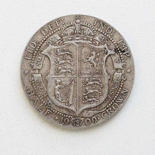 1909 SILVER Great Britain Half Crown
