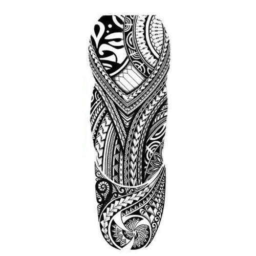 The `Tribal Spin` Full Arm Temporary Tattoo