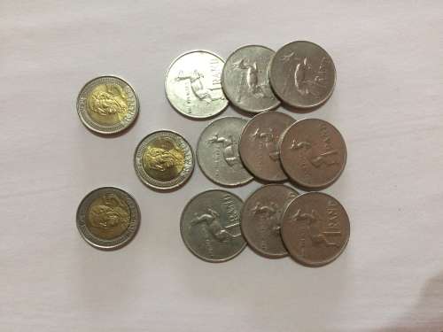 Lot of Old coins and Mandela R5's One bid takes all