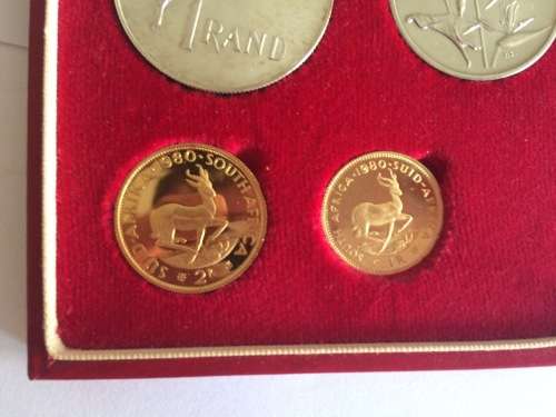 1980 Long Proof set WITH GOLD - 10 000 Mintage! 24ct Gold