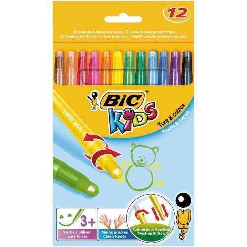 BIC 12 Piece Retractable Crayon Set