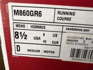 New Balance Men Running Shoes - 860V6 - UK 8 - D - Stability Running Shoes