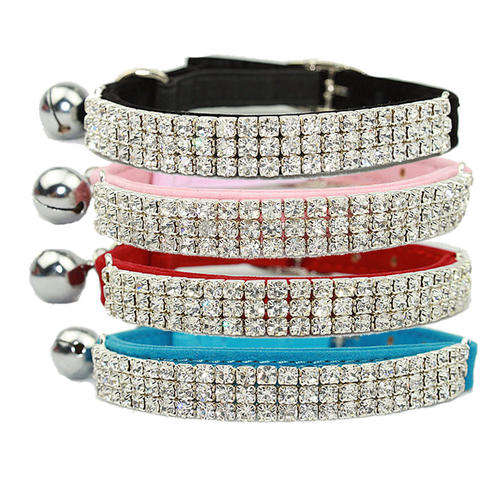 Velvet Luxury Diamante Cat & Dog Collar