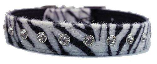 Faux Zebra Skin Diamante Collar