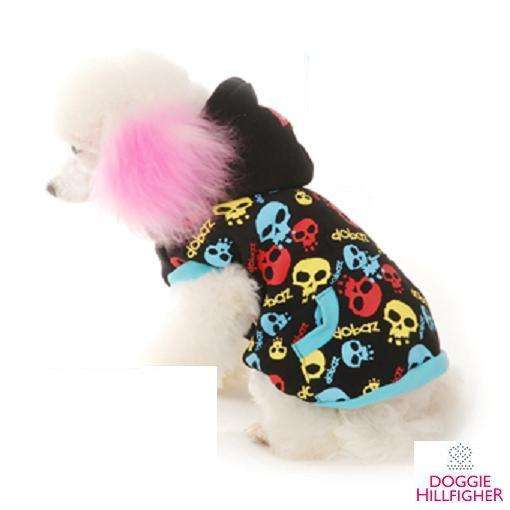Dog Clothes: Multicolor Skull Hoodie