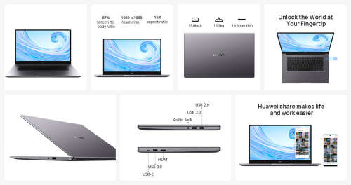 LATEST PREMIUM HUAWEI D15 FHD Intel® Core i3 10th Gen | 8GB RAM | 256 GB SSD