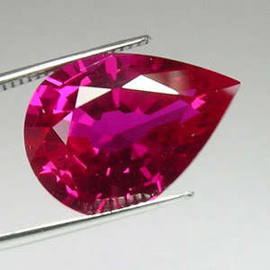 15.55ct. NICE HUGE AWESOME BLOOD RED RUBY PEAR GEM