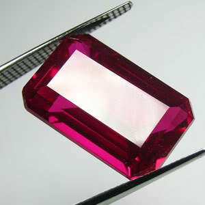 16.70ct. NICE AWESOME BLOOD RED RUBY OCTAGON GEM