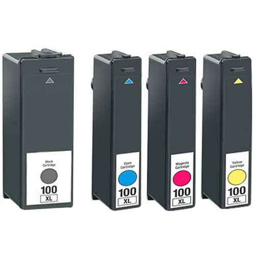 lexmark 100xl black magenta cyan yellow generic set