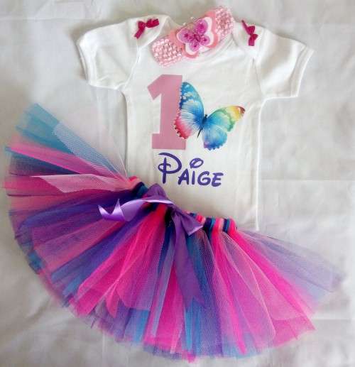 Butterfly Birthday Tutu Outfit (0-2 Years)