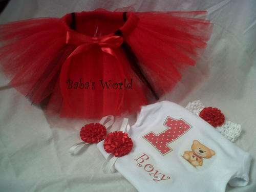Teddy Bear Tutu Set (0-3 Years)