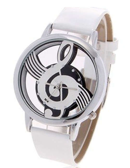 Leather Music styled Watch