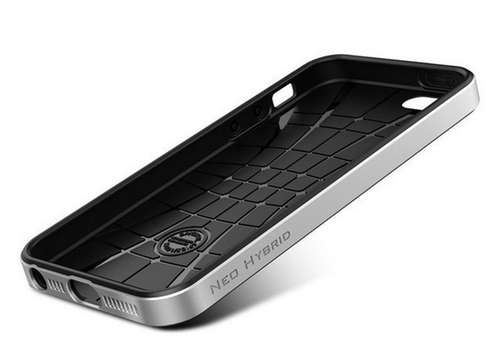 Iphone 5 Neo Hybrid phone case - (SILVER )