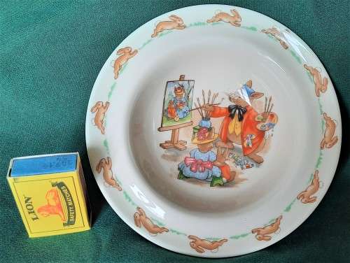 Royal Doulton Bunnykins childrens breakfast bowl - `The Artist`
