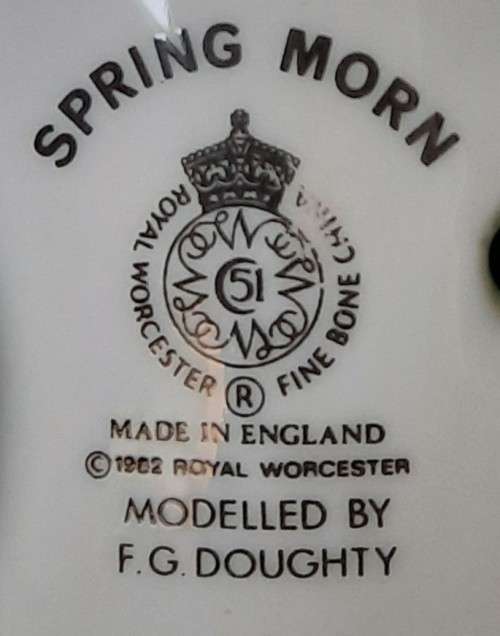 Immaculate Royal Worcester figurine - `Spring Morn`