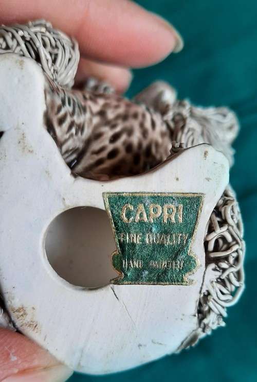 Vintage spaghetti Poodle figurines - Gray made by Capri