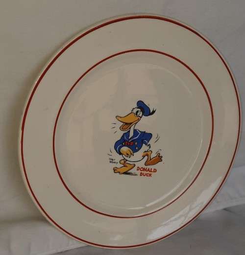 1930`s Wadeheath Walt Disney Donald Duck tea plate