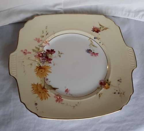 Royal Worcester made in England square shape serving plate 1937