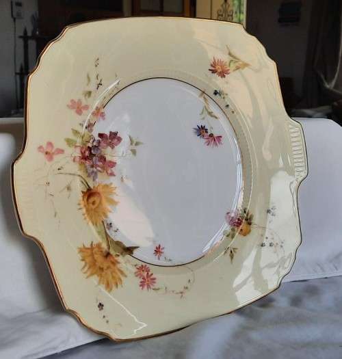 Royal Worcester made in England square shape serving plate 1937