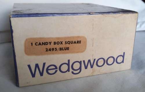 WEDGWOOD blue Candy box/ trinket box with original box, in pristine condition