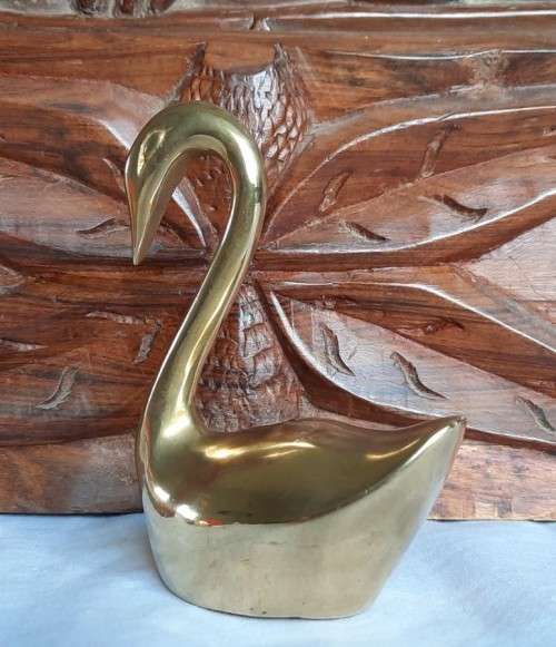 Solid Brass swan in excellent condition