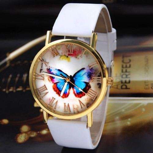 Luxury women leather watch high-grade quartz Reloj Fashion Butterfly Style Vouge Wristwa