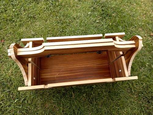 Foldable Picnic wooden basket and pcinic tea table