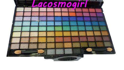 102 pc eye kit. Size of pallette: 23.5cm X 13.5cm R99 Contains : 100 eye shadows, 2 applicators