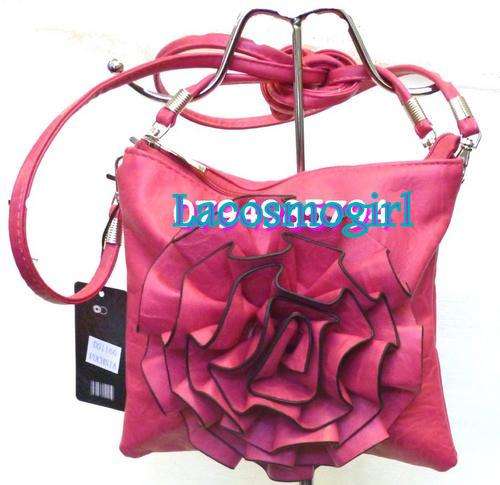 LARGE ROSE SLING BAG/SHOUDER BAG - 22cm X 19cm