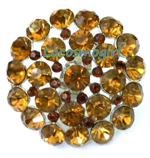 EXCLUSIVE 4.5cm DIAMANTE COCKTAIL RING - ADJUSTABLE BAND