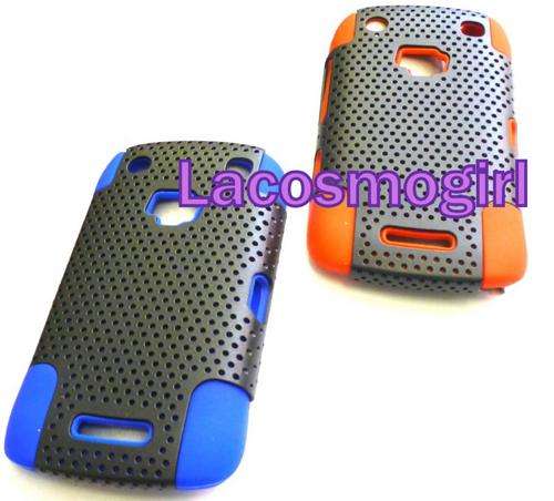 BLACKBERRY 9380 CURVE DOUBLE COVER - RUBBER & MESH - EXTRA PROTECTION & STYLE