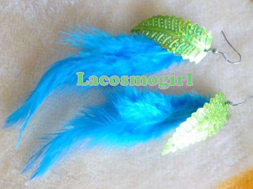 New Arrivals - Spring & Summer Range - Feather Earrings - 11cm