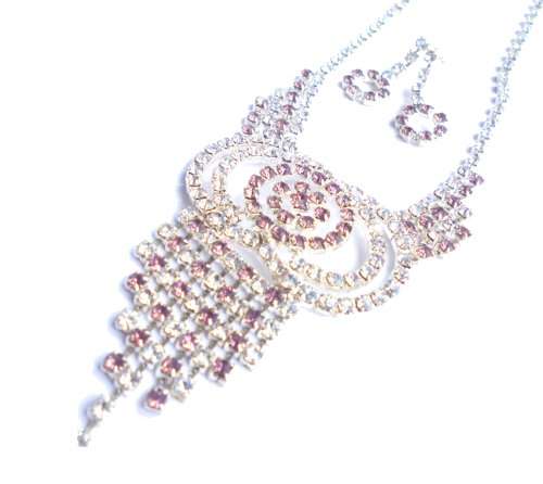 DIAMANTE NECKLACE & EARRING SET