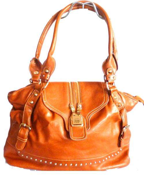 Modern Retro Chic handbag with gold studs & clasps