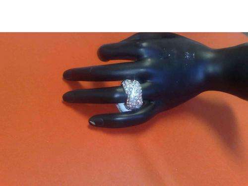 AUCTION TIME - STUNNING  DIAMANTE RING - SIZE 18