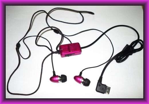 CRAZZZY R1 AUCTION - EARPHONES FOR SAMSUNG OMNIA - PINK & BLACK