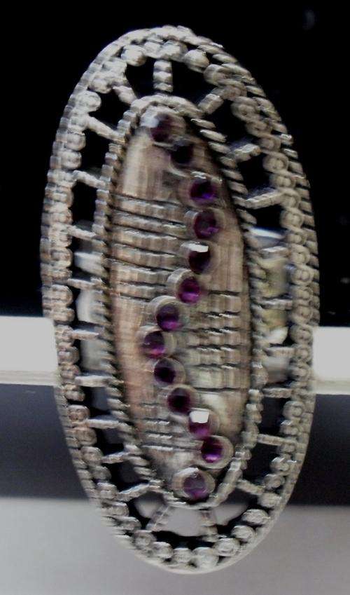 CRAZZZY R1 AUCTION - TIBETAN SILVER RHINESTONE RING - ADJUSTABLE SIZE