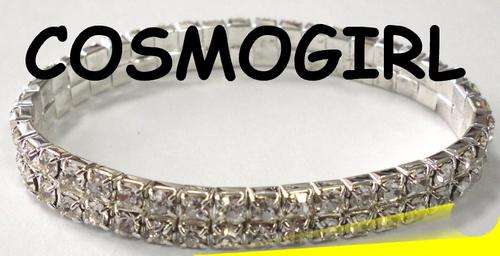 CRAZZZY R1 AUCTION - 2 ROW DIAMANTE STRETCH BRACELET