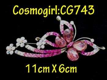 CRAZZZY R1 AUCTION - EXQUISITE INTRICATE DETAIL DIAMANTE  BROOCHE - 11cm X 6cm