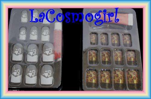 CRAZZZY R1 AUCTION - 2 sets of glue on nails - pretty up your hands for summer